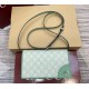 Gucci GG Emblem wallet with leather strap GU820688-green