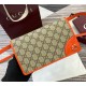 Gucci GG Emblem wallet with leather strap GU820688-orange