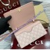 Gucci GG Emblem wallet with leather strap GU820688-pink
