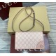 Gucci GG Emblem wallet with leather strap GU820688-pink