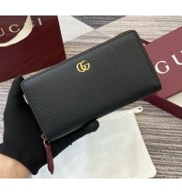 Gucci Bi-color GG Marmont zip around wallet GUW456117-black