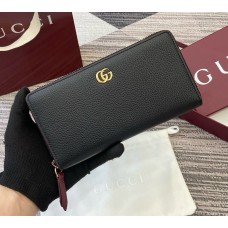 Gucci Bi-color GG Marmont zip around wallet GUW456117-black
