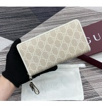 Gucci GG Emblem Zip-Around Wallet GUW819122-beige