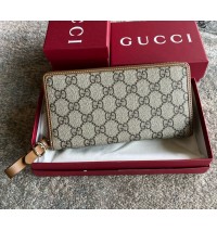 Gucci GG Emblem Zip-Around Wallet GUW819122-brown