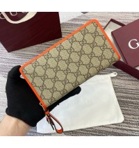 Gucci GG Emblem Zip-Around Wallet GUW819122-orange