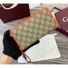 Gucci GG Emblem Zip-Around Wallet GUW819122-orange