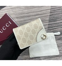 Gucci GG Emblem small wallet GUW820692-beige