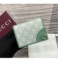 Gucci GG Emblem small wallet GUW820692-green