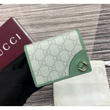 Gucci GG Emblem small wallet GUW820692-green