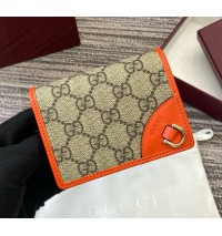 Gucci GG Emblem small wallet GUW820692-orange
