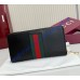 Gucci Horsebit Web zip around wallet GUW867124-L-black
