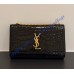 Saint Laurent Kate Medium In Crocodile Embossed leather YSL354021-black