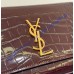 Saint Laurent Kate Medium In Crocodile Embossed leather YSL354021-wine