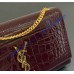 Saint Laurent Kate Medium In Crocodile Embossed leather YSL354021-wine