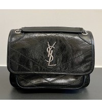 Saint Laurent Baby Niki Chain Bag In Quilted Leather YSL533037-BB-black