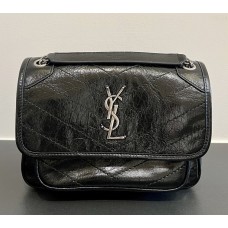 Saint Laurent Baby Niki Chain Bag In Quilted Leather YSL533037-BB-black