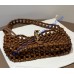 Saint Laurent LE 5 À 7 in wood beads YSL657228-S-brown