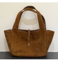 Saint Laurent LE 5 À 7 Small Bea in suede YSL779029-B-brown