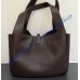 Saint Laurent LE 5 À 7 Small Bea in grained leather YSL779029-dark-brown