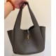 Saint Laurent LE 5 À 7 Small Bea in grained leather YSL779029-dark-green