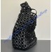 Saint Laurent LE 5 À 7 large in wood beads YSL823807-WB-black