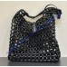 Saint Laurent LE 5 À 7 large in wood beads YSL823807-WB-black