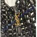 Saint Laurent LE 5 À 7 large in wood beads YSL823807-WB-black