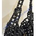 Saint Laurent LE 5 À 7 large in wood beads YSL823807-WB-black