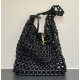 Saint Laurent LE 5 À 7 large in wood beads YSL823807-WB-black
