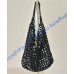 Saint Laurent LE 5 À 7 large in wood beads YSL823807-WB-black