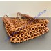 Saint Laurent LE 5 À 7 large in wood beads YSL823807-WB-caramel
