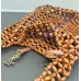 Saint Laurent LE 5 À 7 large in wood beads YSL823807-WB-caramel