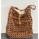 Saint Laurent LE 5 À 7 large in wood beads YSL823807-WB-caramel
