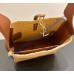Saint Laurent LE 5 À 7 supple small in raffia and leather YSL823812-IC-tan