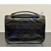 Saint Laurent Niki mini in textured leather YSL828736A-black