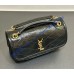 Saint Laurent Niki mini in textured leather YSL828736A-black