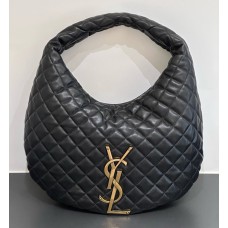 Saint Laurent Icare hobo in quilted nappa YSL858160-black