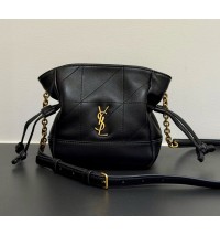 Saint Laurent Jamie mini shoulder pouch in lambskin YSL859174-black