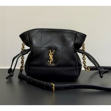 Saint Laurent Jamie mini shoulder pouch in lambskin YSL859174-black