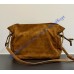 Saint Laurent Jamie shoulder pouch in suede YSL862712-B-camel