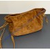 Saint Laurent Jamie shoulder pouch in suede YSL862712-B-camel