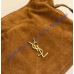 Saint Laurent Jamie shoulder pouch in suede YSL862712-B-camel