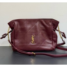 Saint Laurent Jamie shoulder pouch in lambskin YSL862712-wine