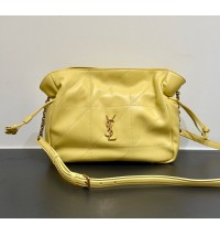 Saint Laurent Jamie shoulder pouch in lambskin YSL862712-yellow