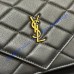 Saint Laurent PARIS chain wallet in GRAIN DE POUDRE leather YSL871149-black