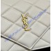 Saint Laurent PARIS chain wallet in GRAIN DE POUDRE leather YSL871149-cream