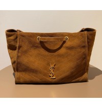 Saint Laurent Niki shopping in suede leather YSL871151-B-camel
