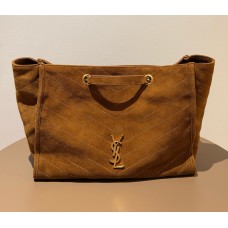 Saint Laurent Niki shopping in suede leather YSL871151-B-camel