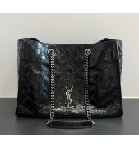 Saint Laurent Niki shopping in vintage leather YSL871151-black