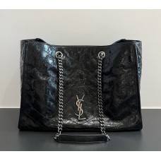 Saint Laurent Niki shopping in vintage leather YSL871151-black